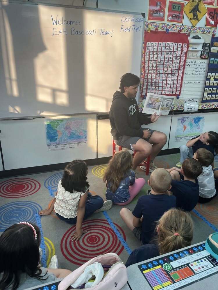Watauga Elementary School Emory & Henry Baseball Team Visit