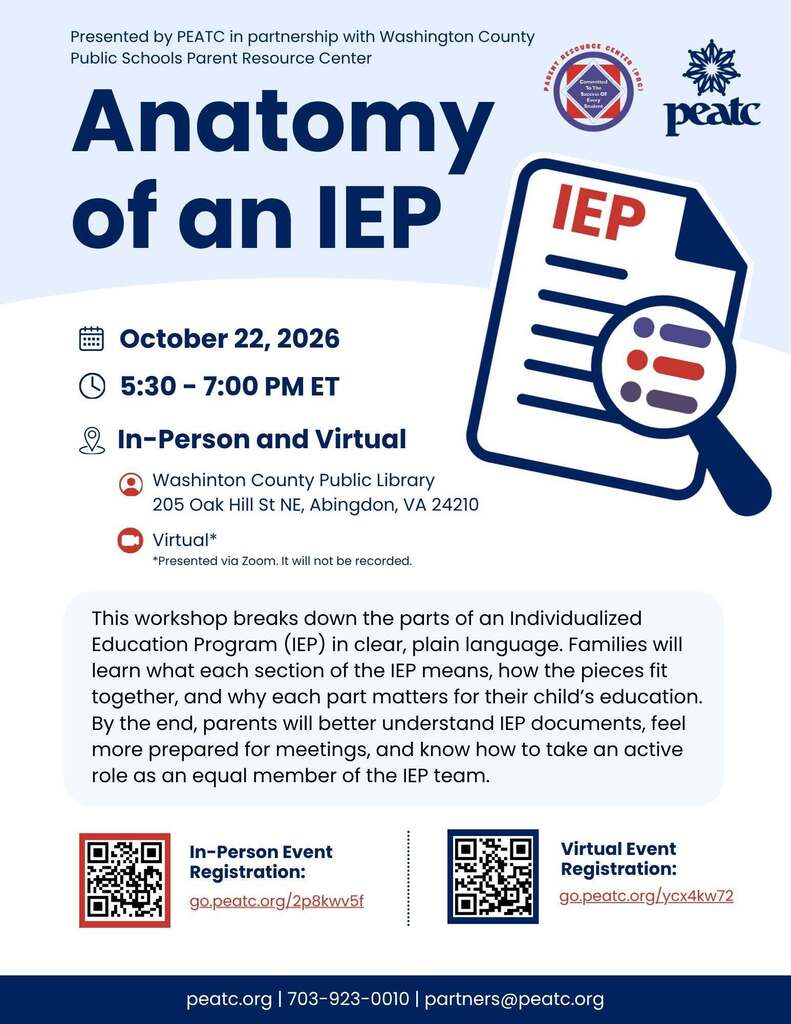 Anatomy of an IEP -- Washington County Public Schools Parent Resource Center