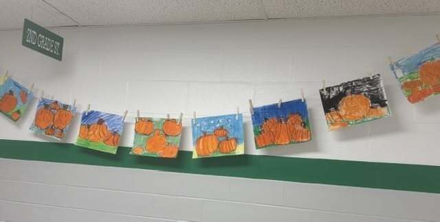 High Point Elementary School Pumpkin Patch Paintings