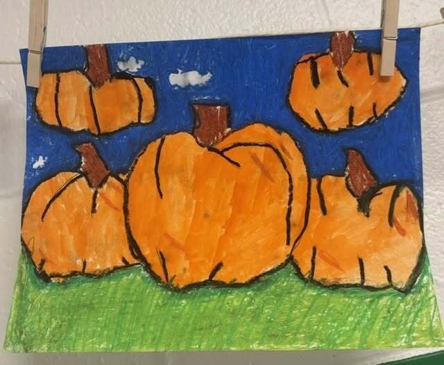 High Point Elementary School Pumpkin Patch Paintings