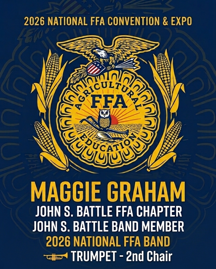 John S. Battle Senior Selected for National FFA Band