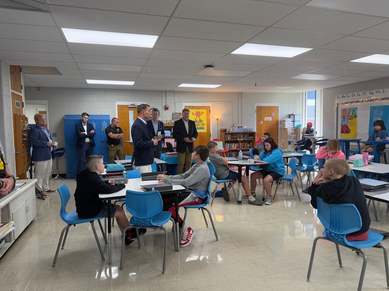 Virginia Attorney General Jason Miyares visits Glade Spring Middle School