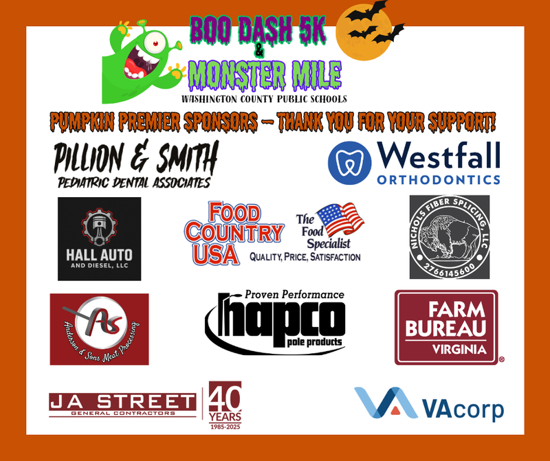 Boo Dash 5K & Monster Mile -- Pumpkin Premier Sponsors 