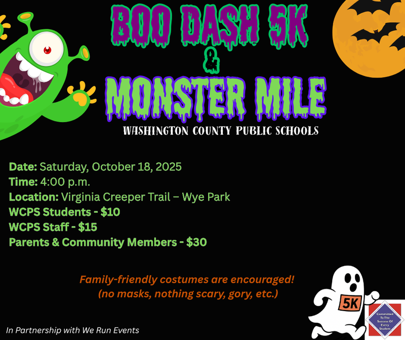 Boo Dash 5K & Monster Mile Registration Information 