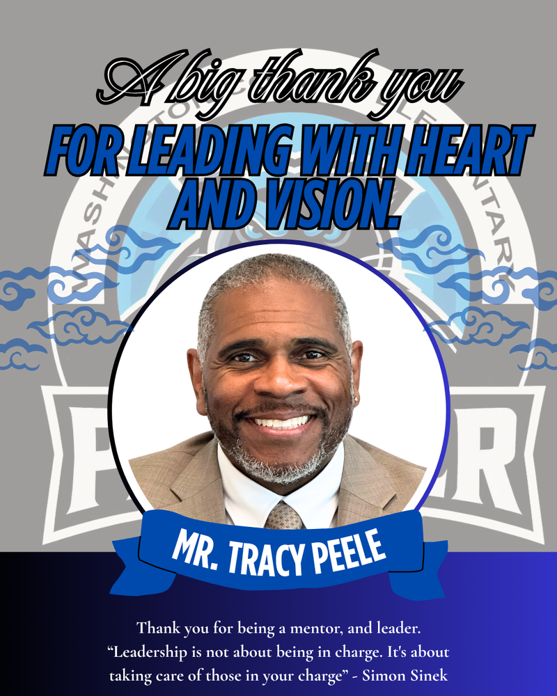 Principal Appreciation: Mr. Tracy Peele