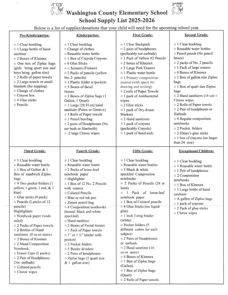 25-26 school supply list