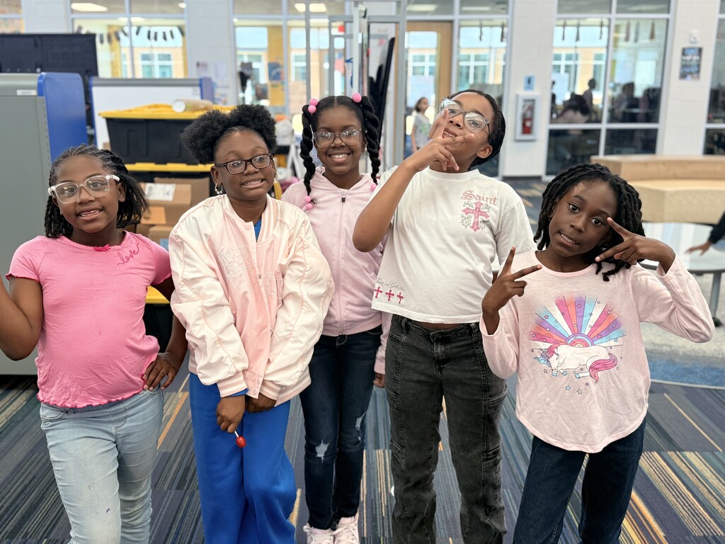 Some of WCES 4th Graders in their pink.