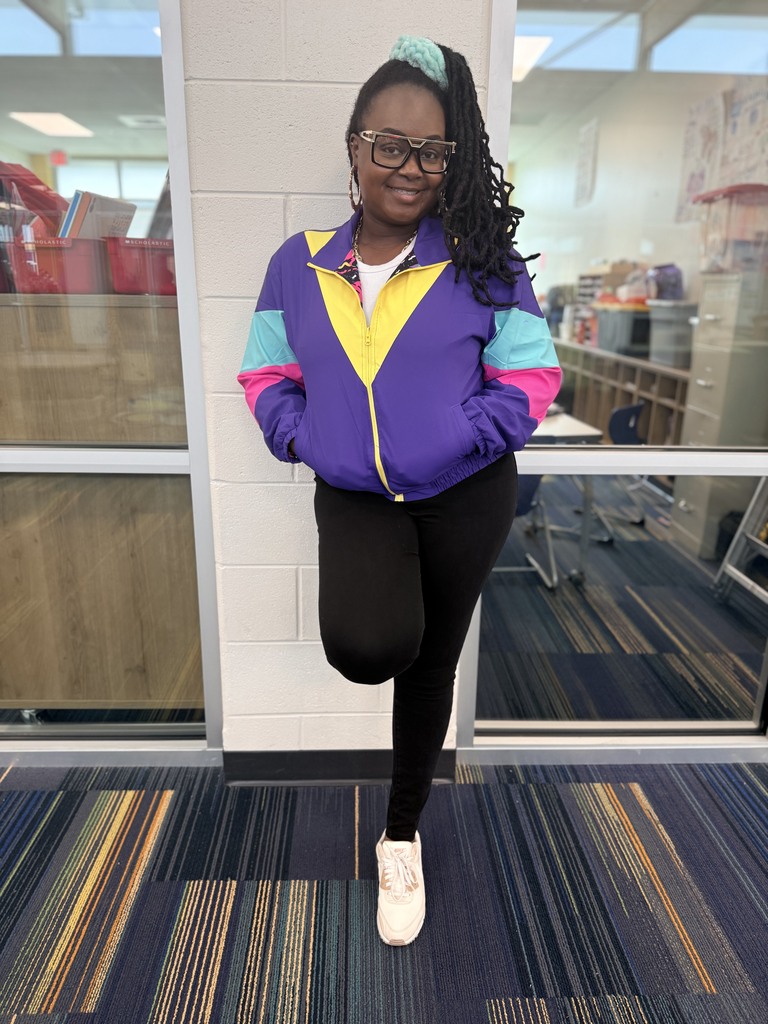 Ms. Jackson came from the 80's to school yesterday.