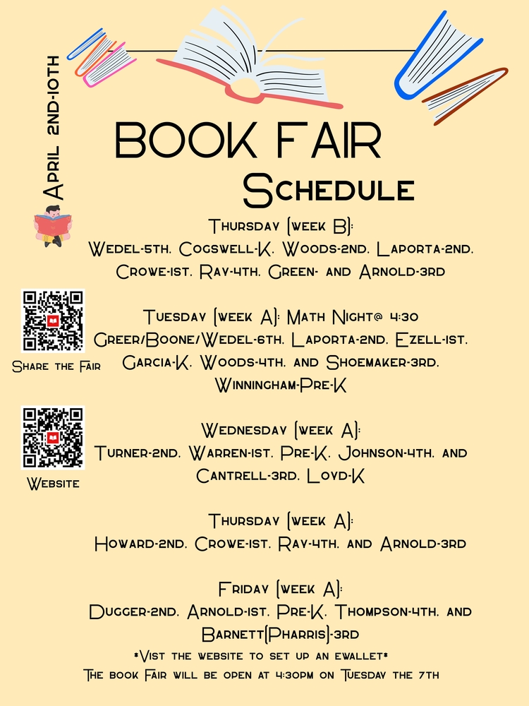 Book Fair Schedule