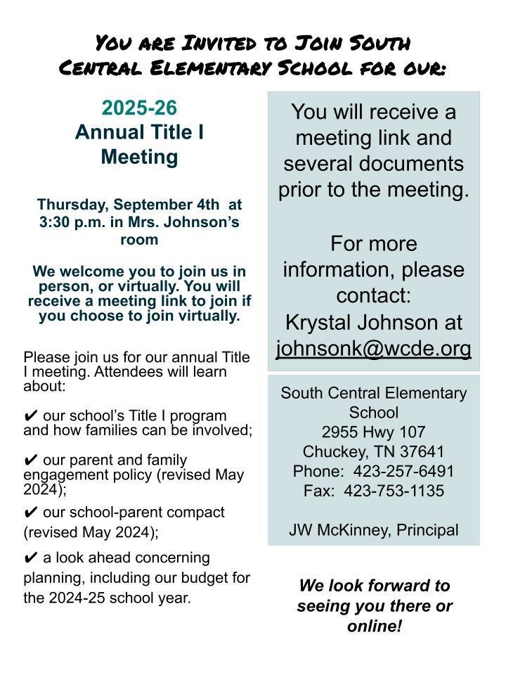 Title I Annual Meeting