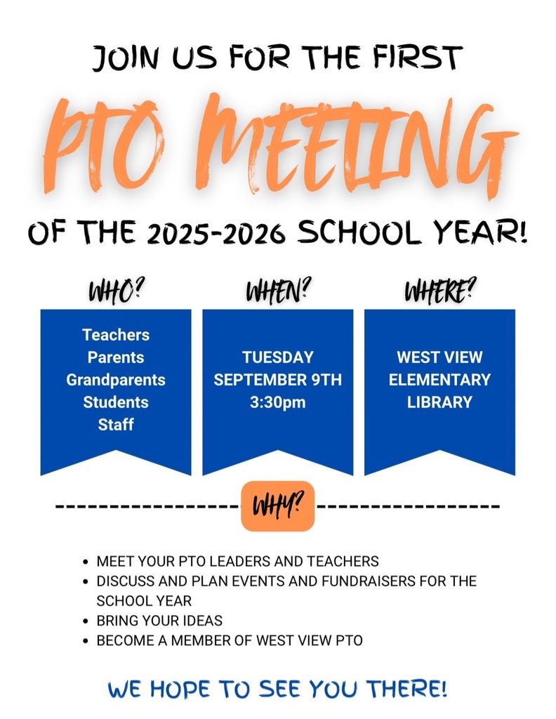 Join us for our first PTO Meeting on Tuesday, September 9th, at 3:30pm in the Library