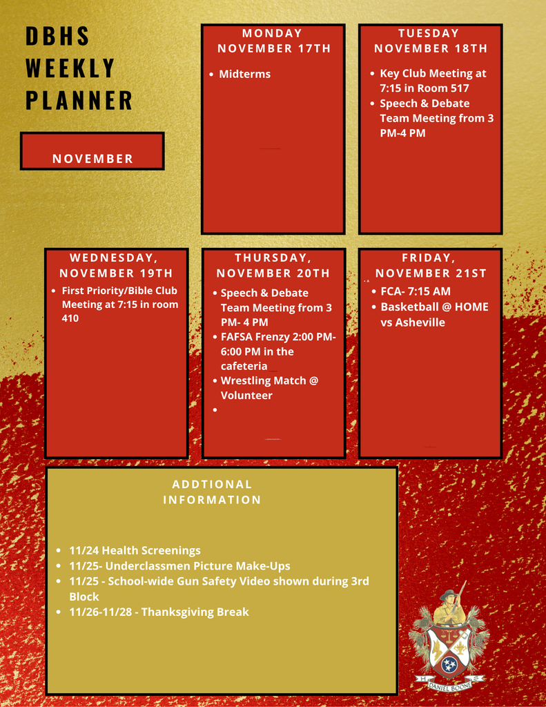 Weekly Planner 11/16
