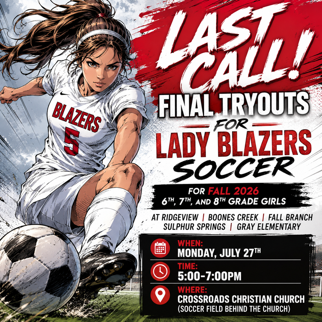 Lady Blazers Soccer tryouts