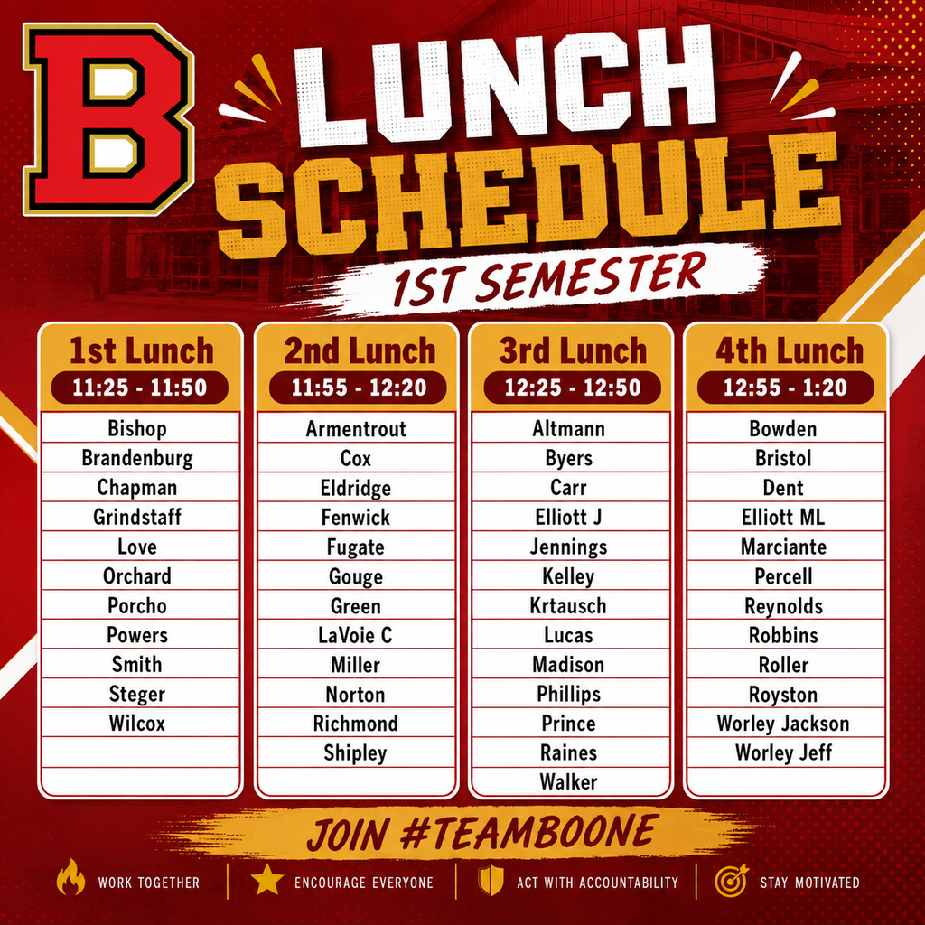 Lunch Schedule