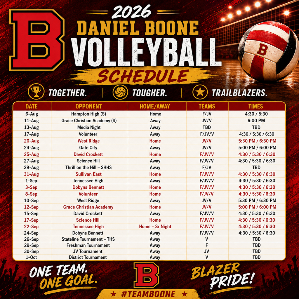 Volleyball Schedule