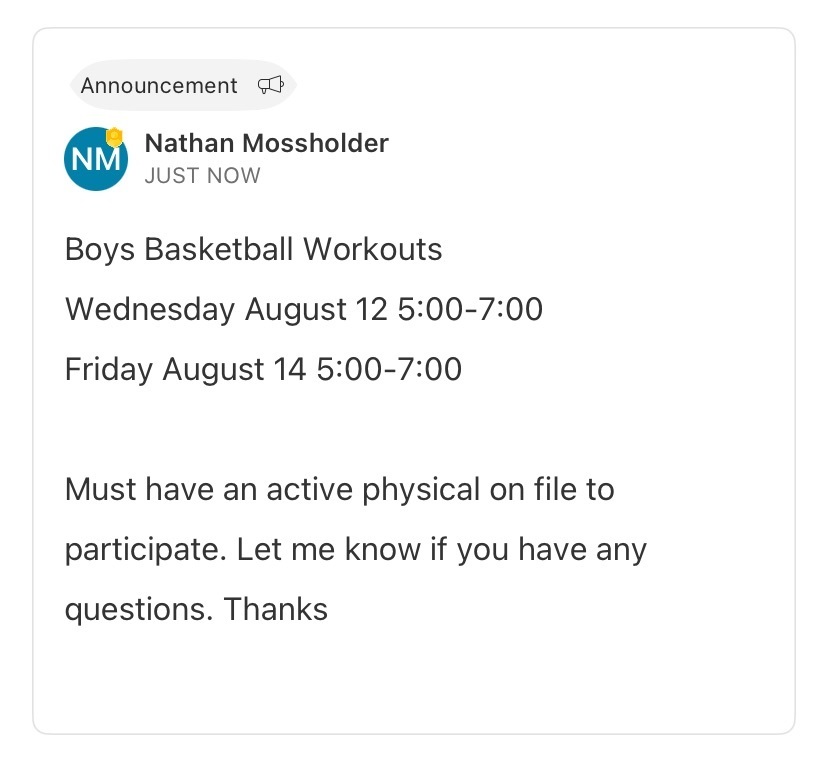 basketball boys schedule