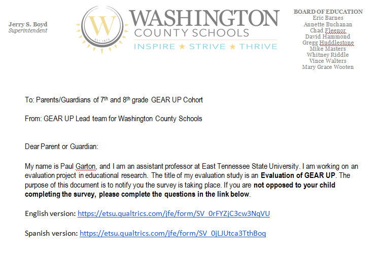 gear up letter