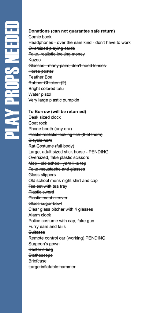 Prop needs updated