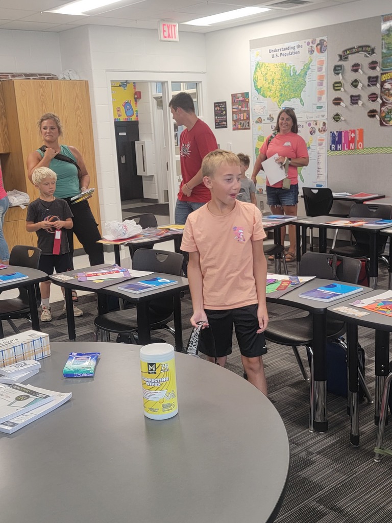Students and families visiting classrooms