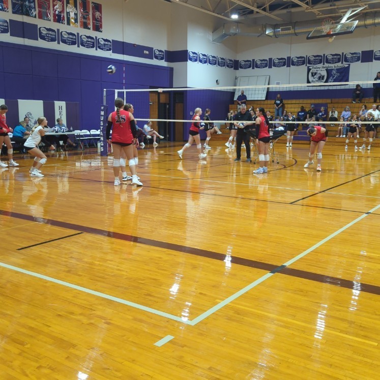 Match #2 about ready to start vs Valley Heights. Valley Heights won the first match 2-0. Washington fought hard against a very talented Valley Heights team.