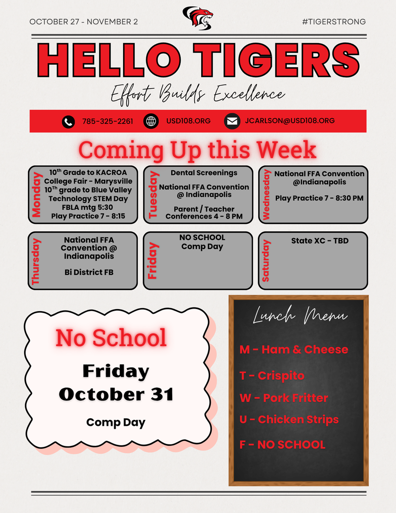 Activity Calendar, NO SCHOOL - 10/31, Lunch Menu