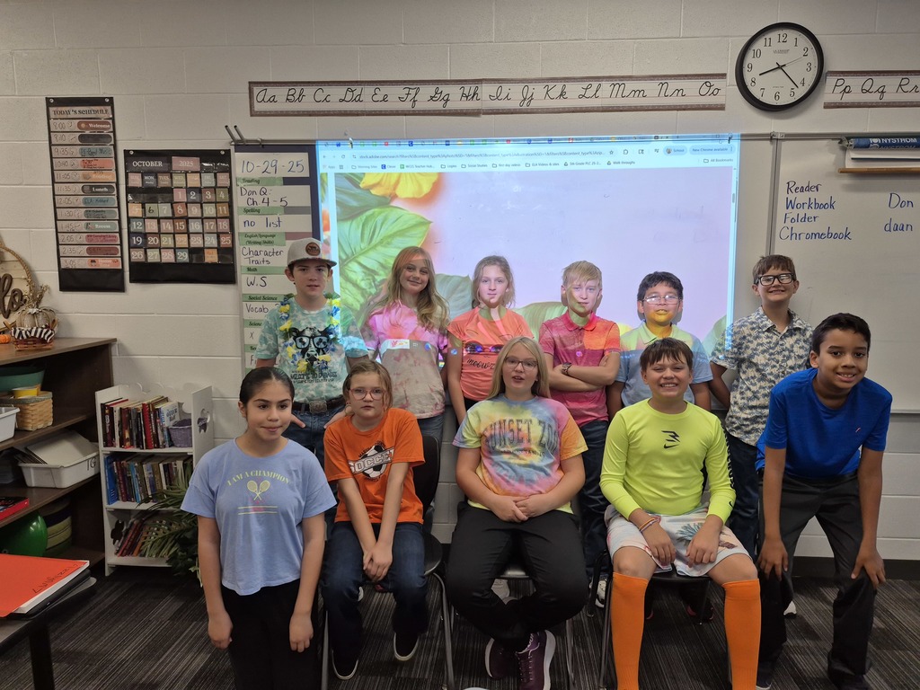 Hawaiian or bright colored clothes day.