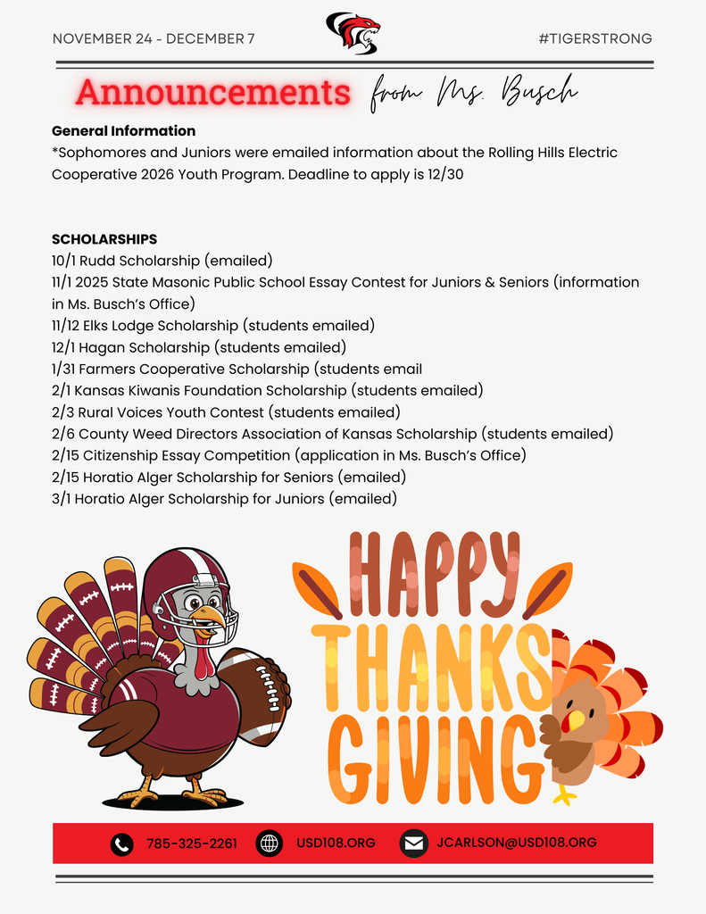 Important Info from Ms. Busch