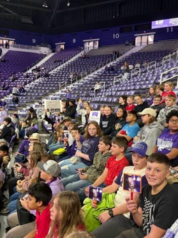 4th through 7th grade students at KSU Womens Basketball Game