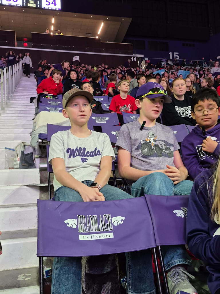 4th through 7th grade students at KSU Womens Basketball Game