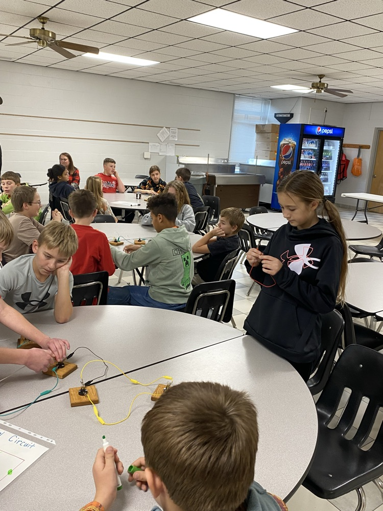 .Corey hit it out of the park again. He made his annual visit to 6th grade and taught them about electricity. 