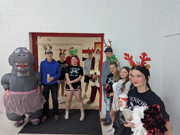 students dressed in Christmas gear