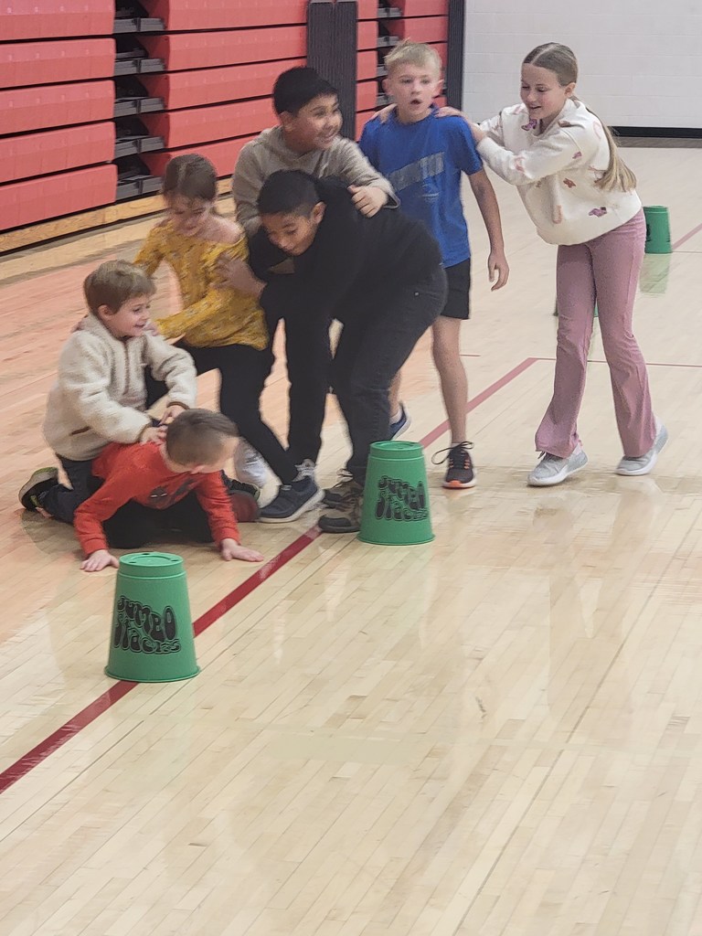 students playing "integrity caterpillar"