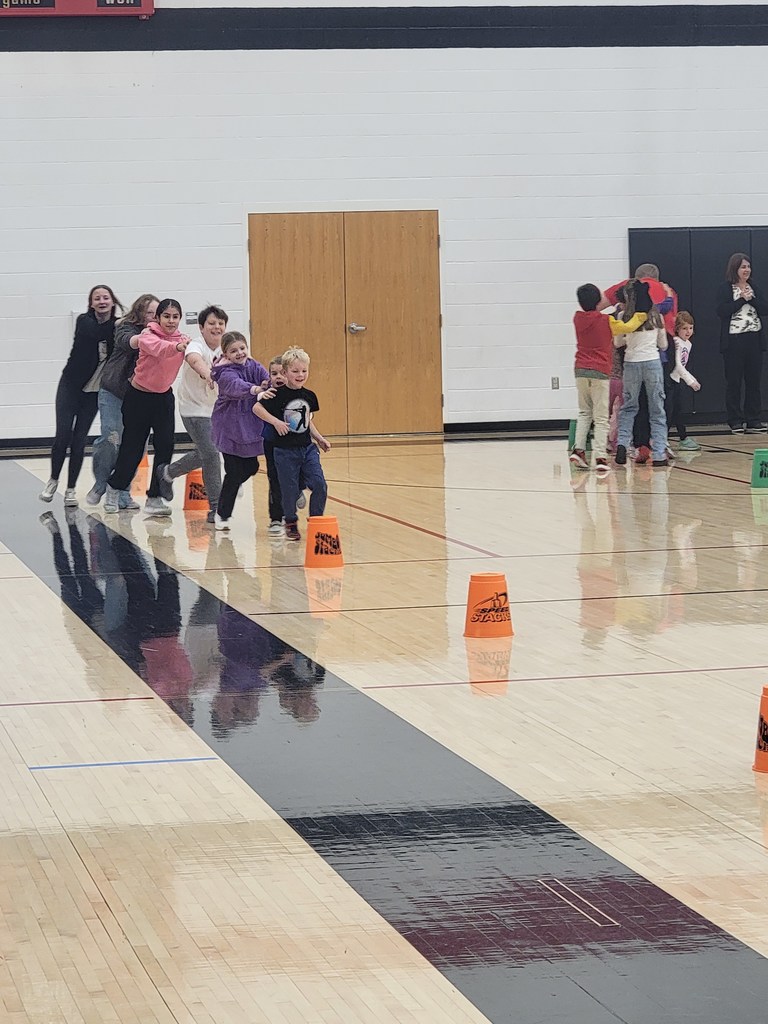 students playing "integrity caterpillar"