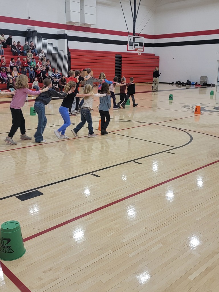 students playing "integrity caterpillar"