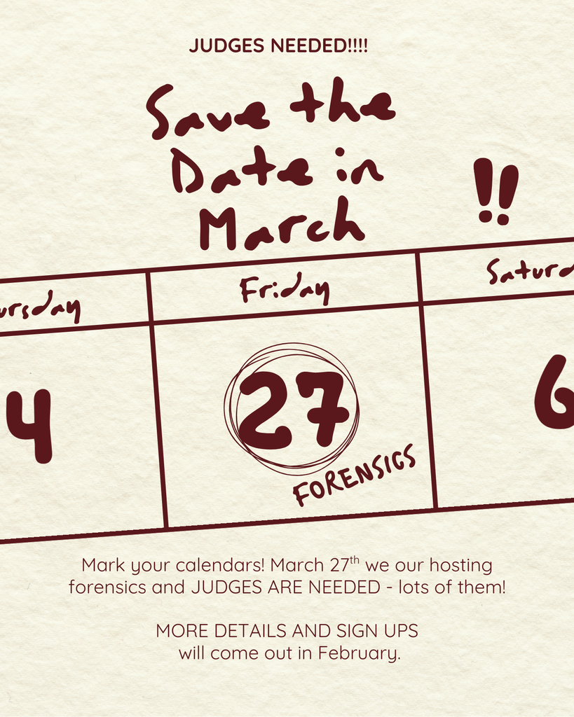 Save the date to judge