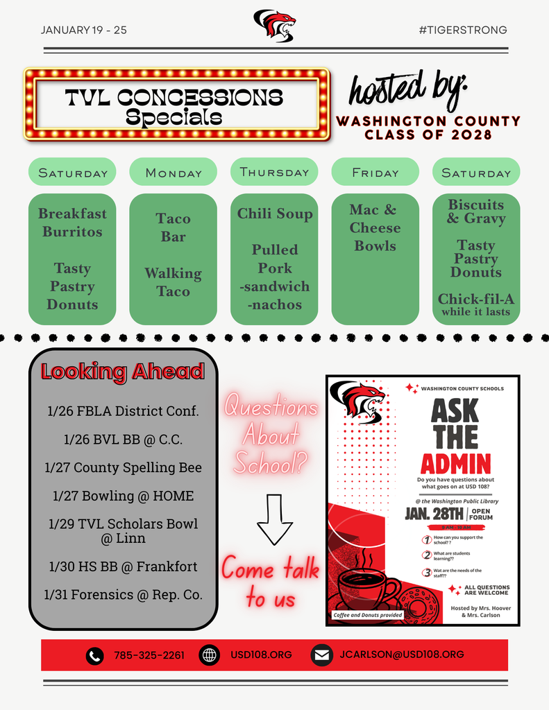 TVL Concessions Stand Specials, Looking ahead, Ask the Admin opportunity