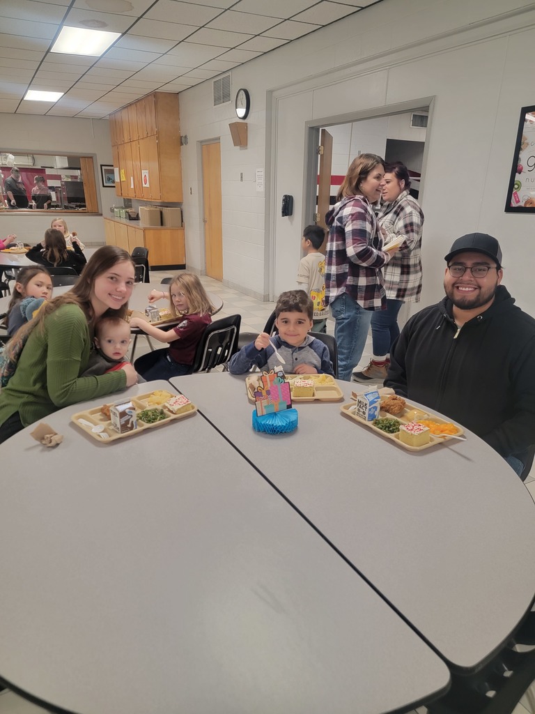 February birthday students with family and friends