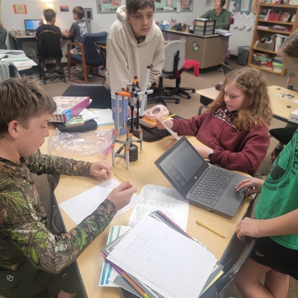 students working with Newton's Law