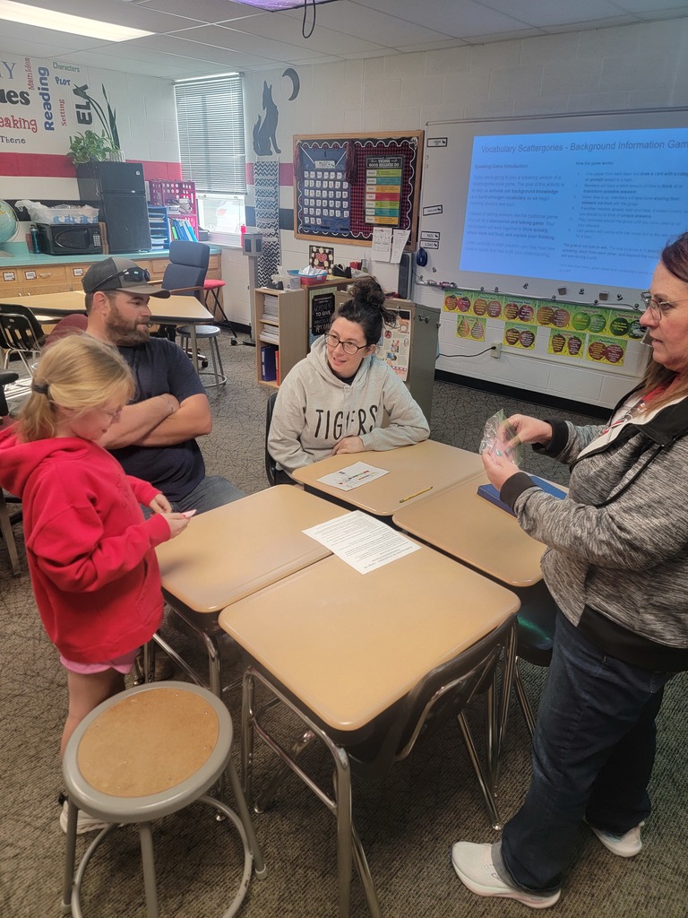 families doing reading activities