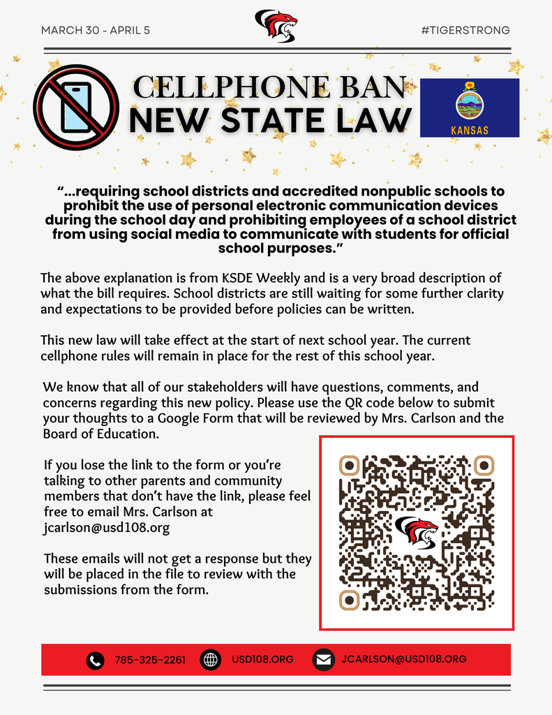 New Cell Phone Law Information and Google Form QR code