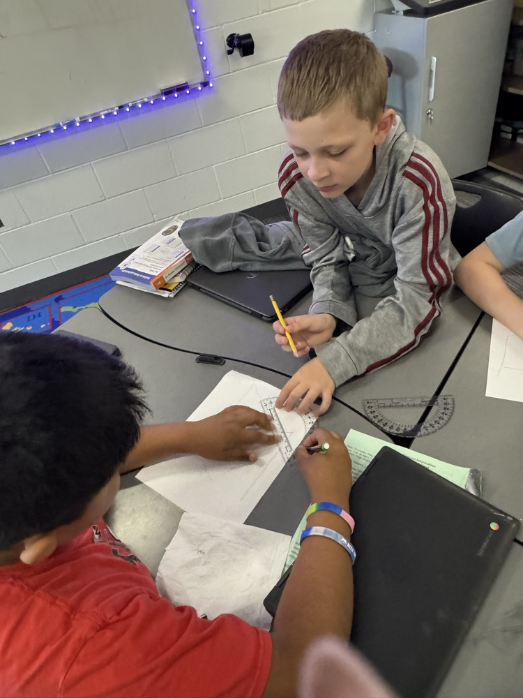 line up the protractor