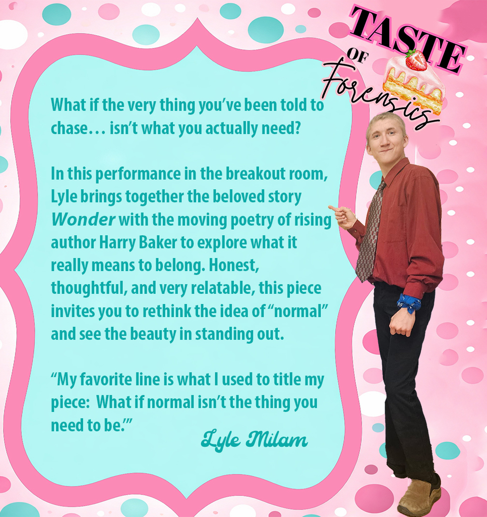 Lyle introduces his Program of Oral Interpretation