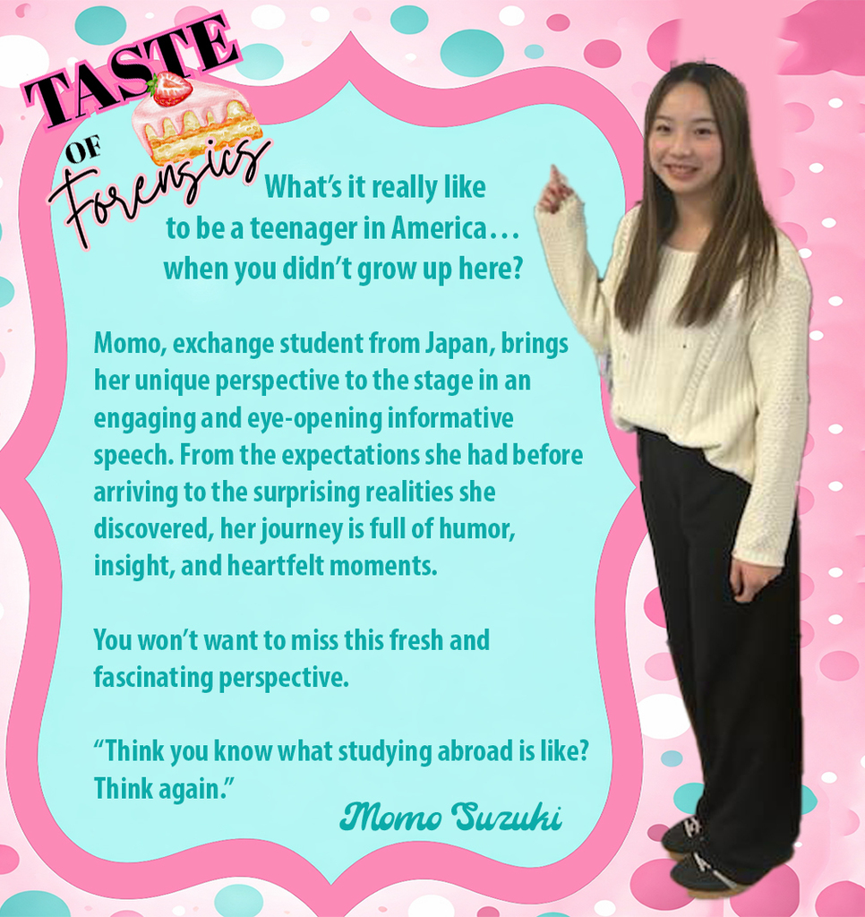 Momo shares about her informative speech