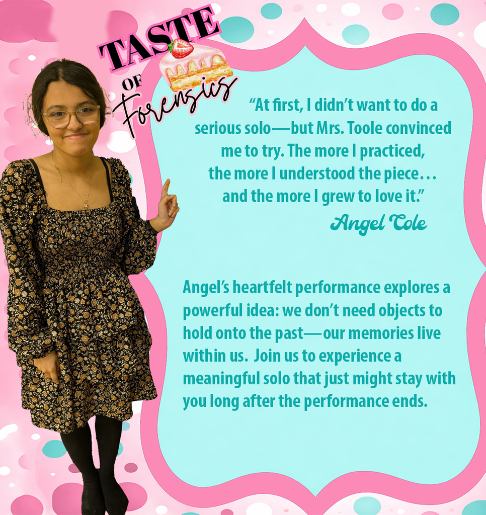 Angel shares about her serious solo piece