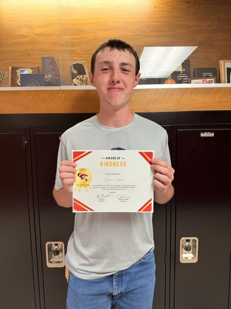 Kane Scheer receives the award for Kindness