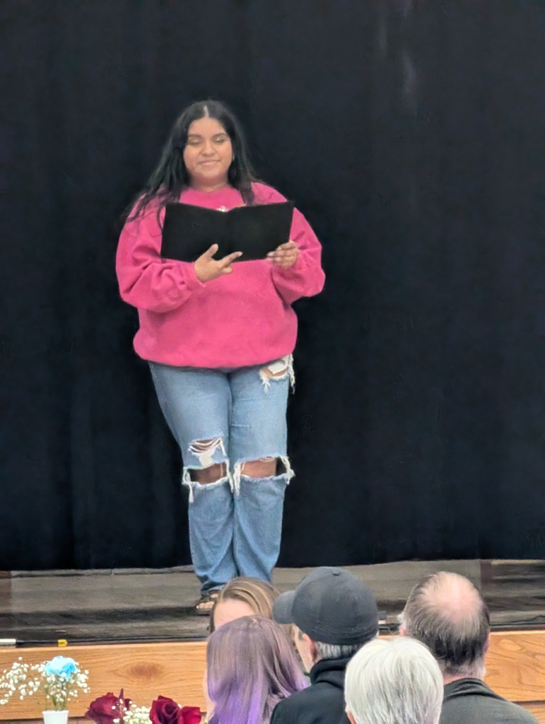 Allisson performs poetry