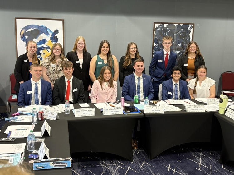 entire state FBLA board inside