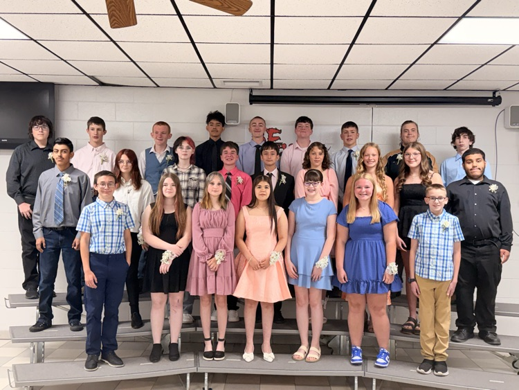 8th grade group photo on promotion night