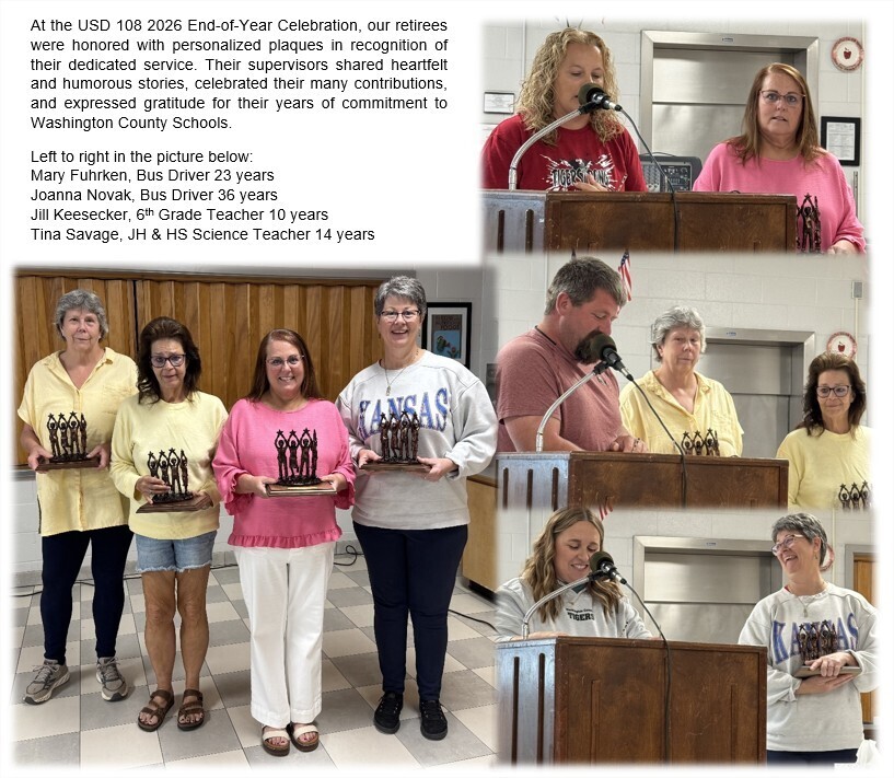 The USD 108 retirees were recognized during the End-of-Year Celebrations for staff.