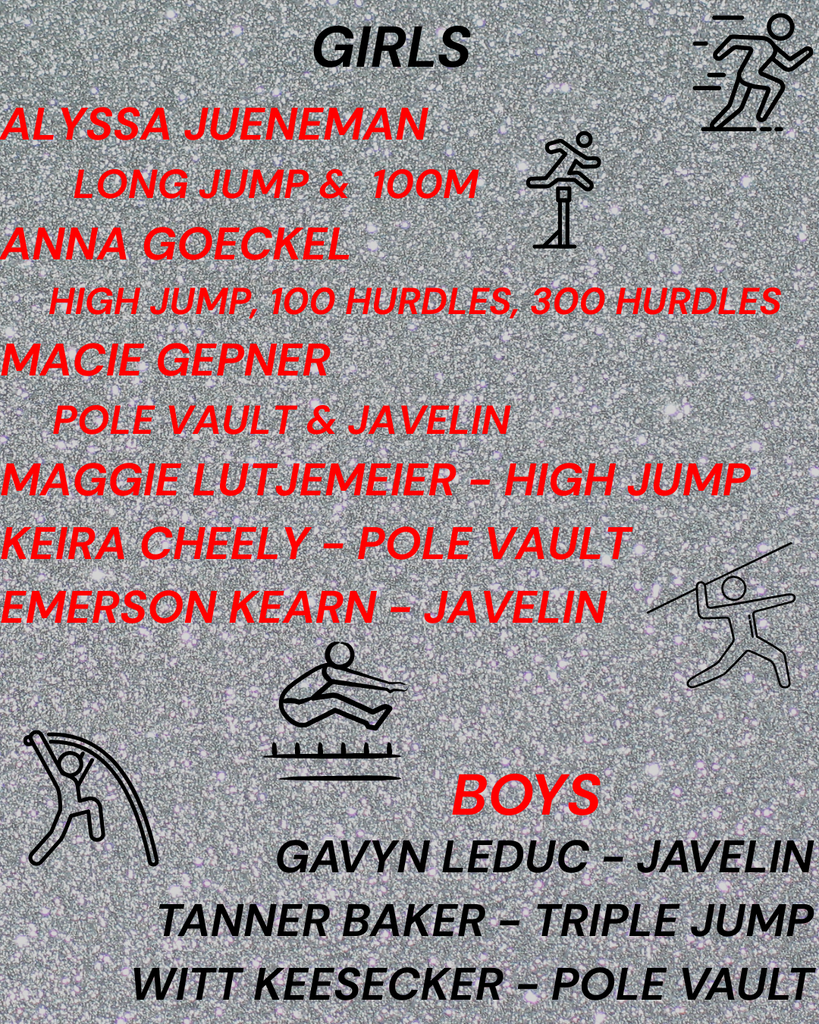 Girls, Alyssa, Anna, Macie, Maggie, Keira, Emerson; Boys, Gavyn, Tanner, Witt